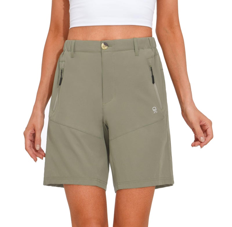 Little Donkey Andy Women's Stretch Quick Dry Cargo Shorts for Hiking, Camping, Travel Silver Sage Size XXL - Image 1